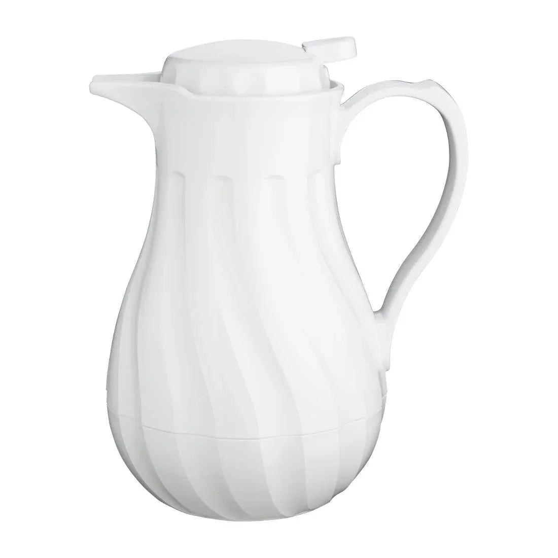 CH119 Olympia Insulated Swirl Jug White 1.2Ltr - JD Catering Equipment Solutions Ltd