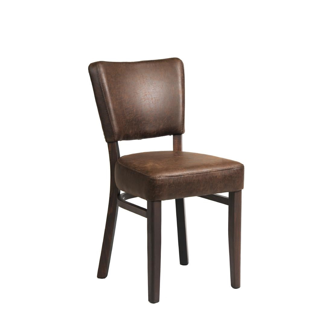 CH124 Oregon Wenge Wood and Faux Leather Dining Chair Espresso (Pack of 2) JD Catering Equipment Solutions Ltd