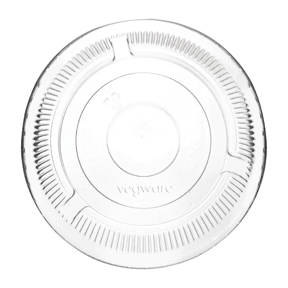CH384 Vegware 96 Series Compostable Cold Cup Flat Lids No Hole 12/16oz (Pack of 1000) - JD Catering Equipment Solutions Ltd