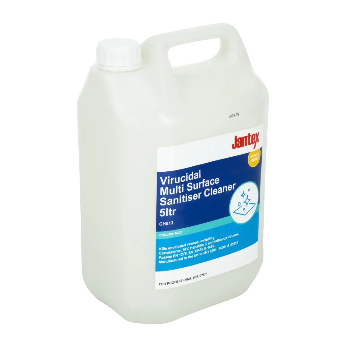 CH513 Jantex Virucidal Surface Sanitiser Concentrate 5Ltr - JD Catering Equipment Solutions Ltd