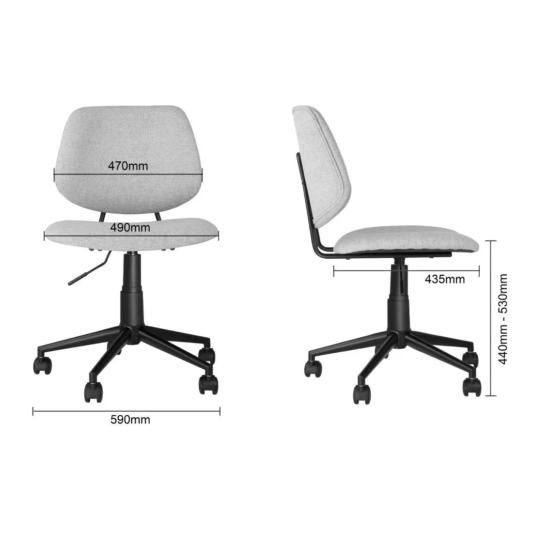 CH742 Bolero Office Chair Grey - JD Catering Equipment Solutions Ltd