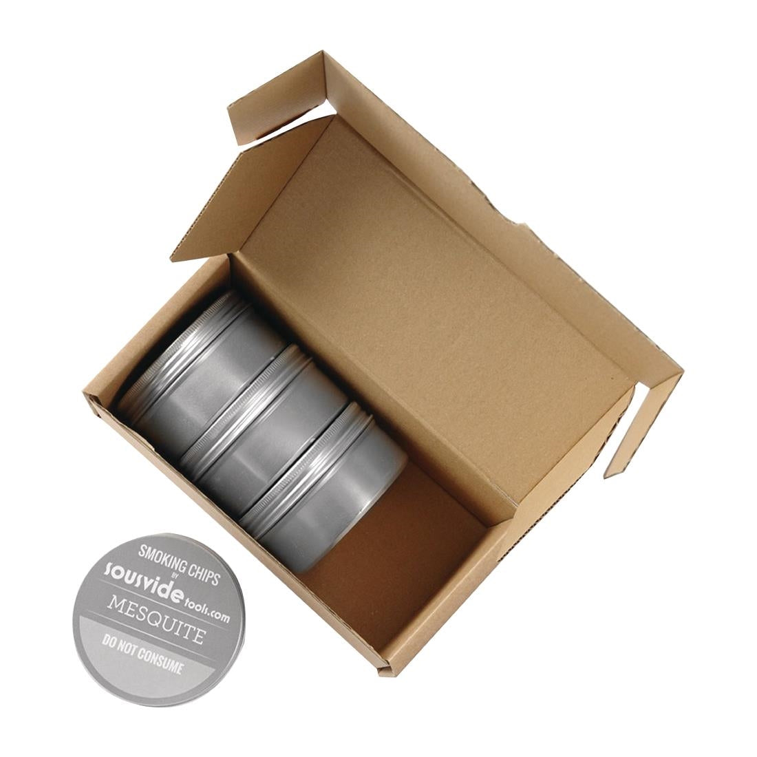 CH954 SousVideTools Wood Chips Combi Pack Hickory, Oak, Mesquite, Cherrywood (4x250ml) JD Catering Equipment Solutions Ltd