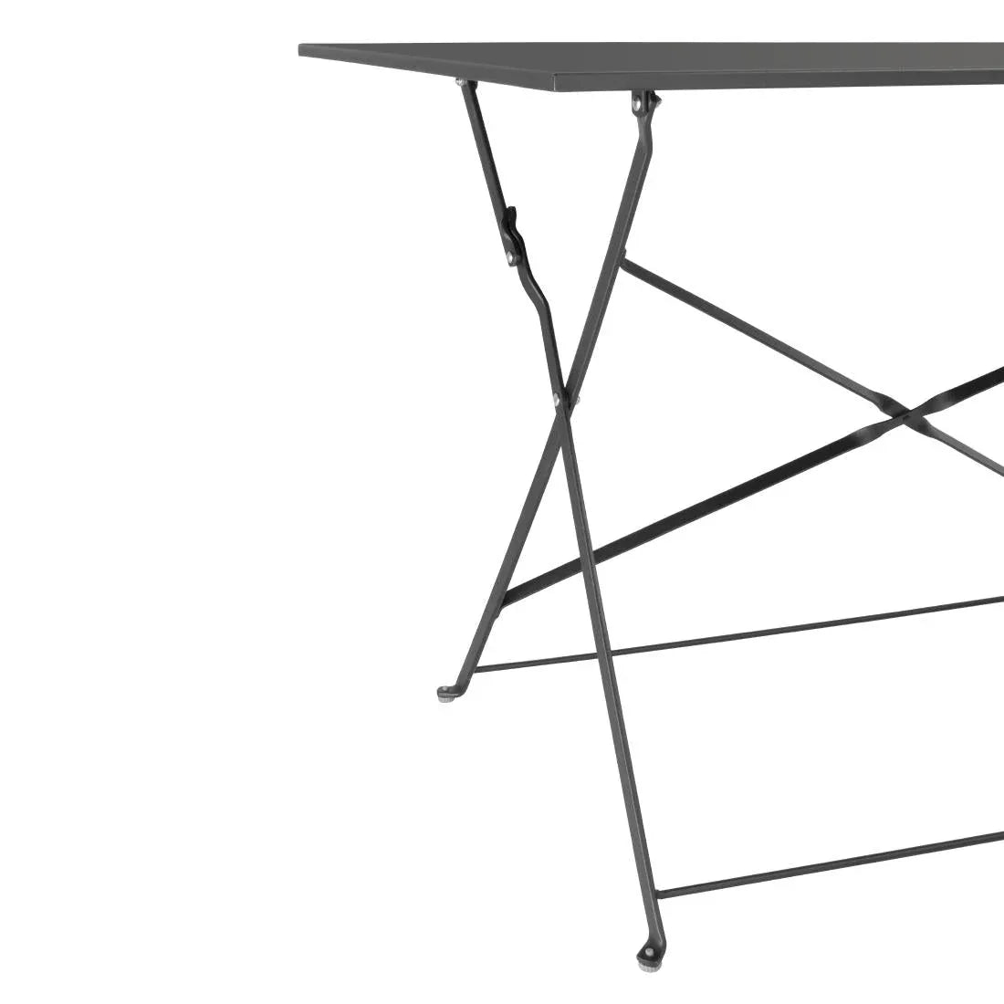 CH968 Bolero Pavement Style Folding Table Black 1100mm x 700mm - JD Catering Equipment Solutions Ltd