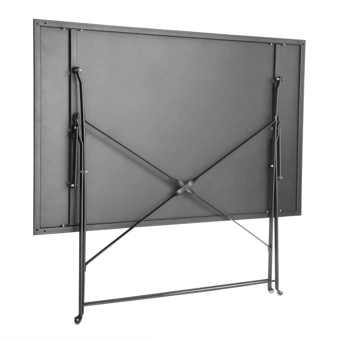 CH968 Bolero Pavement Style Folding Table Black 1100mm x 700mm - JD Catering Equipment Solutions Ltd
