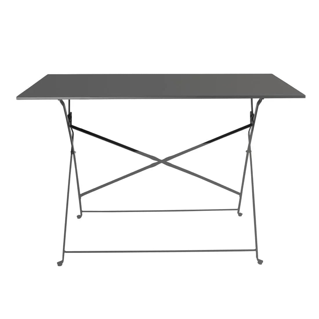 CH968 Bolero Pavement Style Folding Table Black 1100mm x 700mm - JD Catering Equipment Solutions Ltd