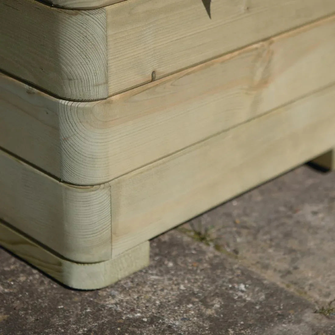 CH981 Rowlinson Marberry Layer Square Planter Natural Timber 50cm - JD Catering Equipment Solutions Ltd