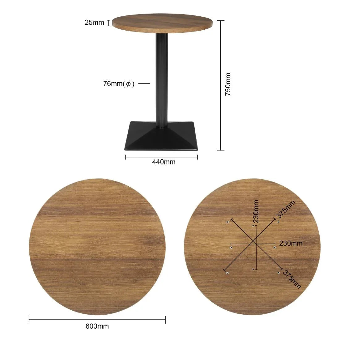 CH993 Bolero Complete Round Table 600mm - JD Catering Equipment Solutions Ltd