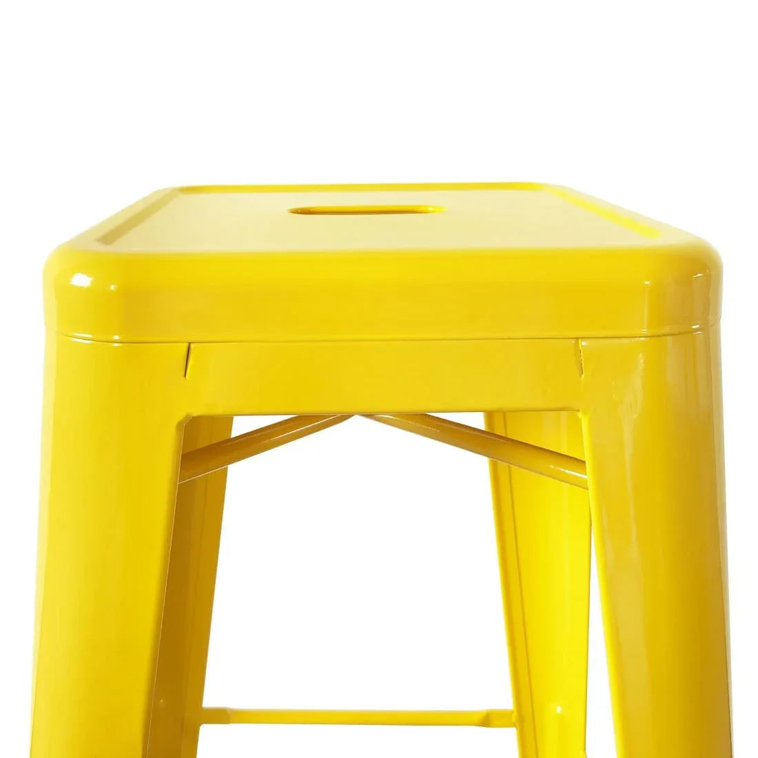 CH999 Bolero Bistro Yellow Steel High Stool (Pack of 4) - JD Catering Equipment Solutions Ltd