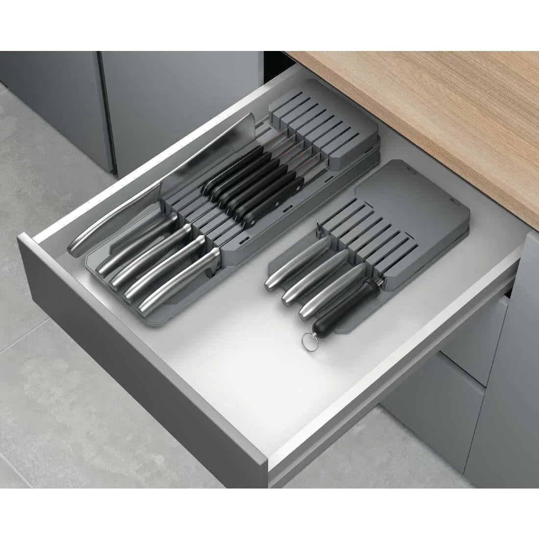 CJ112 Metaltex Blade-Fit Adjustable Knife Organiser - JD Catering Equipment Solutions Ltd