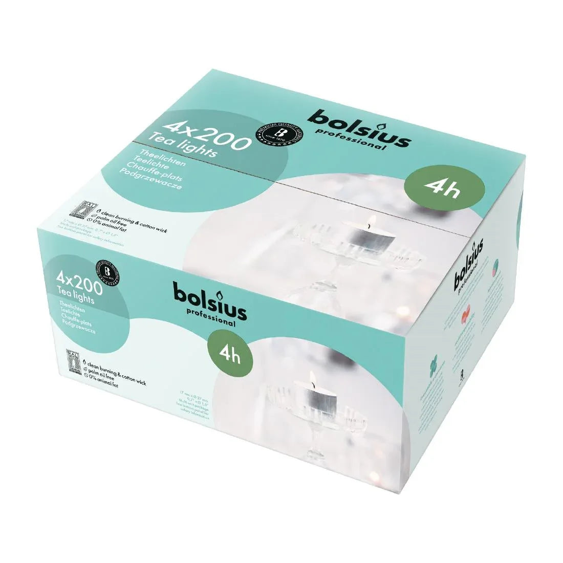 CJ879 Bolsius Four-hour Tealights (Pack of 200) - JD Catering Equipment Solutions Ltd