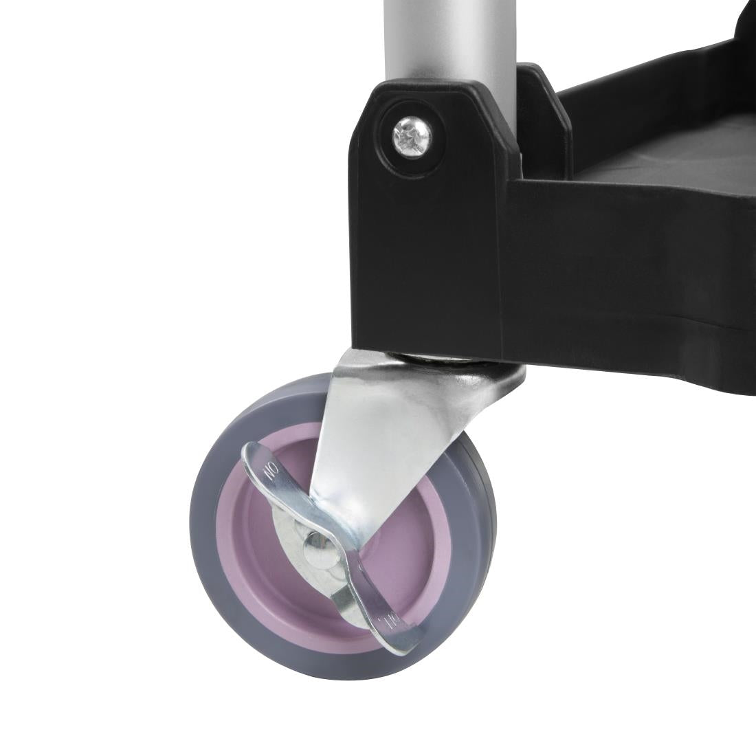 CK113 Vogue 3 Tier PP Folding Trolley Black Small JD Catering Equipment Solutions Ltd