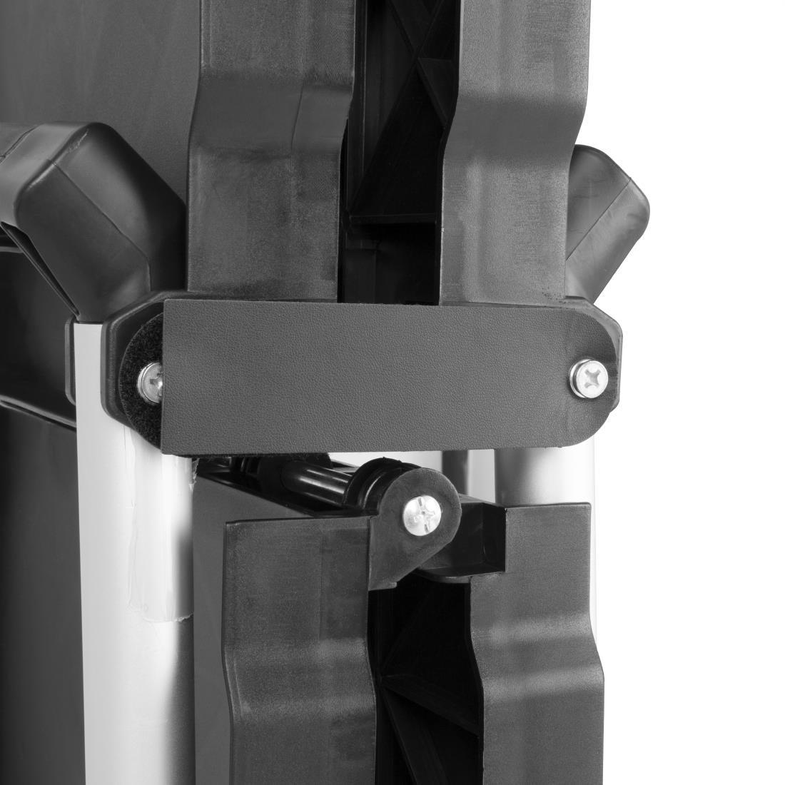 CK113 Vogue 3 Tier PP Folding Trolley Black Small JD Catering Equipment Solutions Ltd