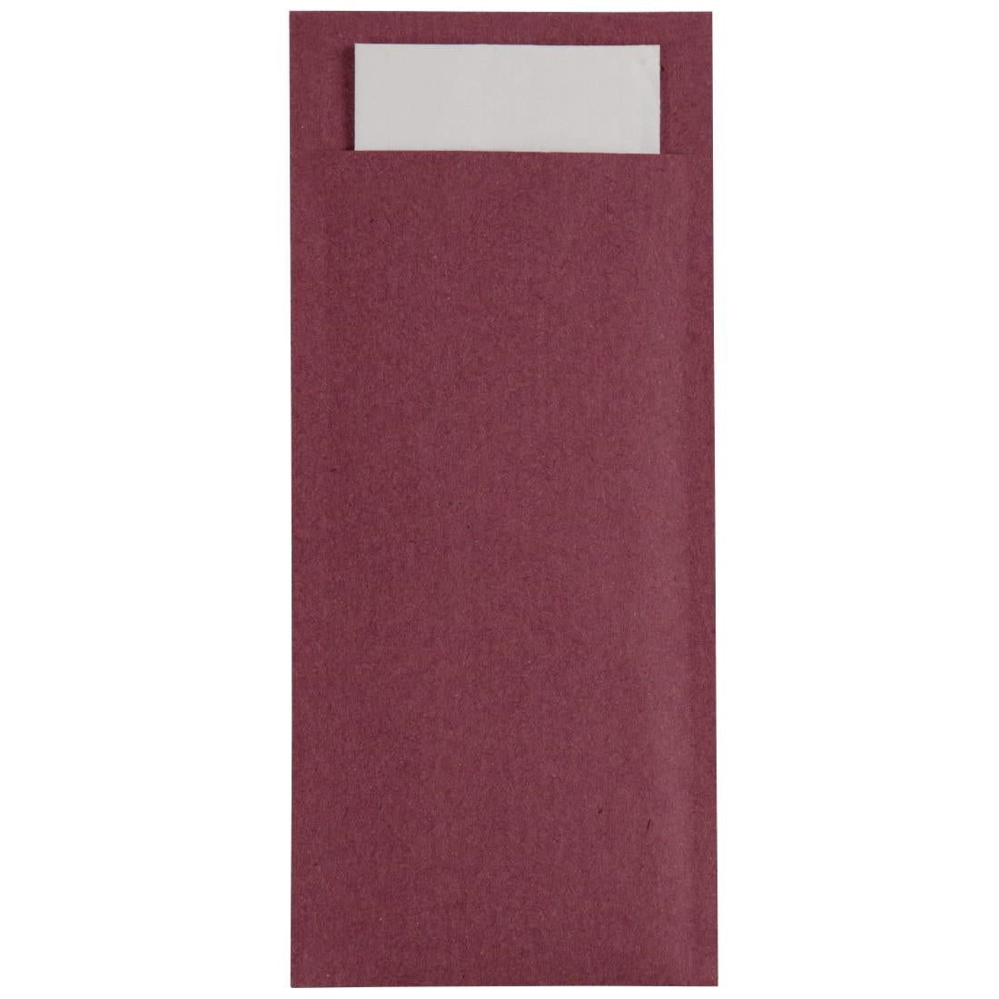 CK234 Europochette Burgundy Cutlery Pouch with White Napkin (Pack of 500) JD Catering Equipment Solutions Ltd