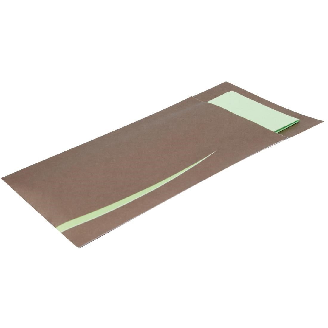 CK237 Europochette Bari Brown Cutlery Pouch with Napkin (Pack of 100) JD Catering Equipment Solutions Ltd
