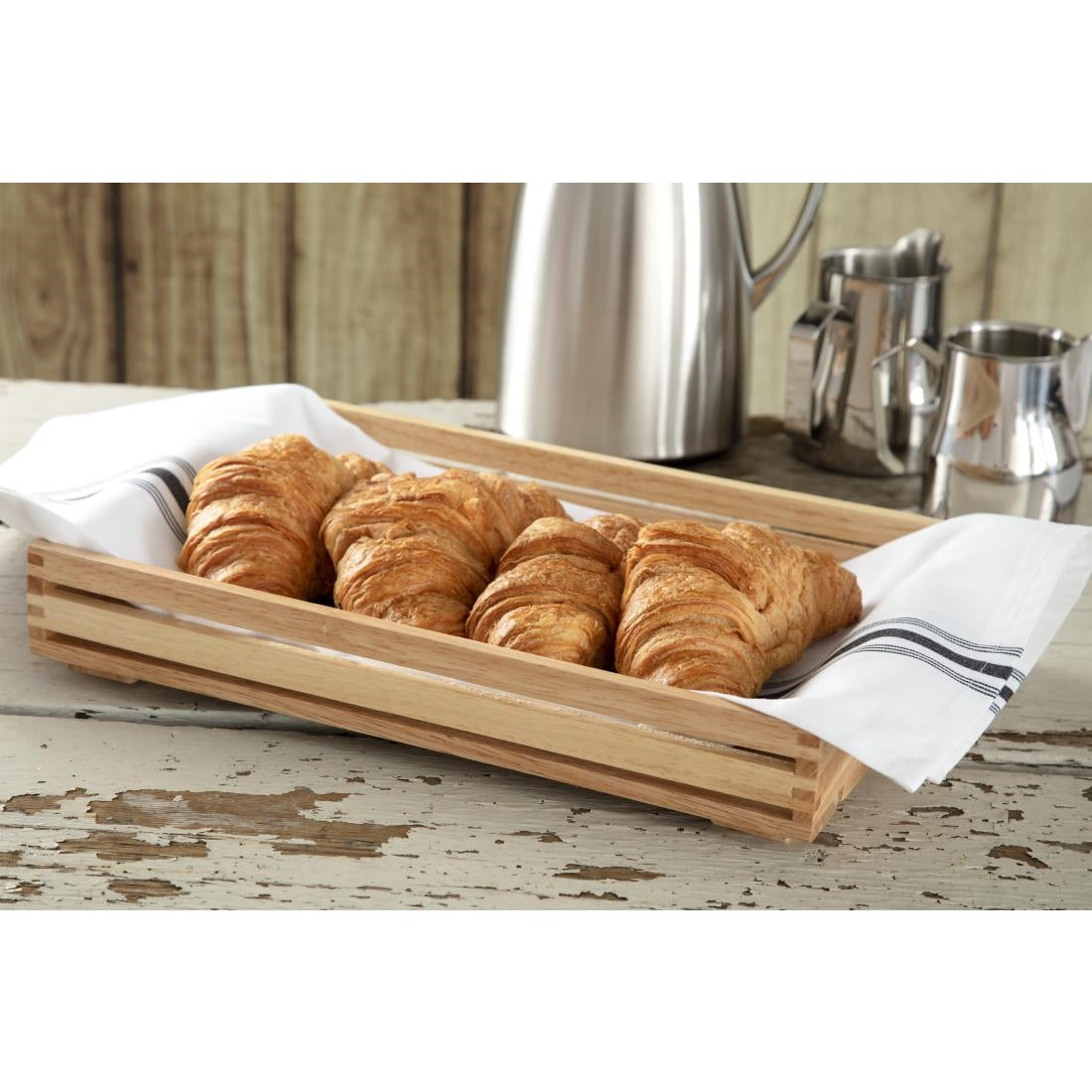 CK959 Olympia Low Sided Wooden Crate JD Catering Equipment Solutions Ltd