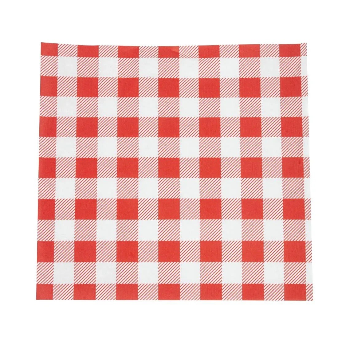 CL657 Greaseproof Paper Sheets Red Gingham 250 x 250mm (Pack of 200) - JD Catering Equipment Solutions Ltd