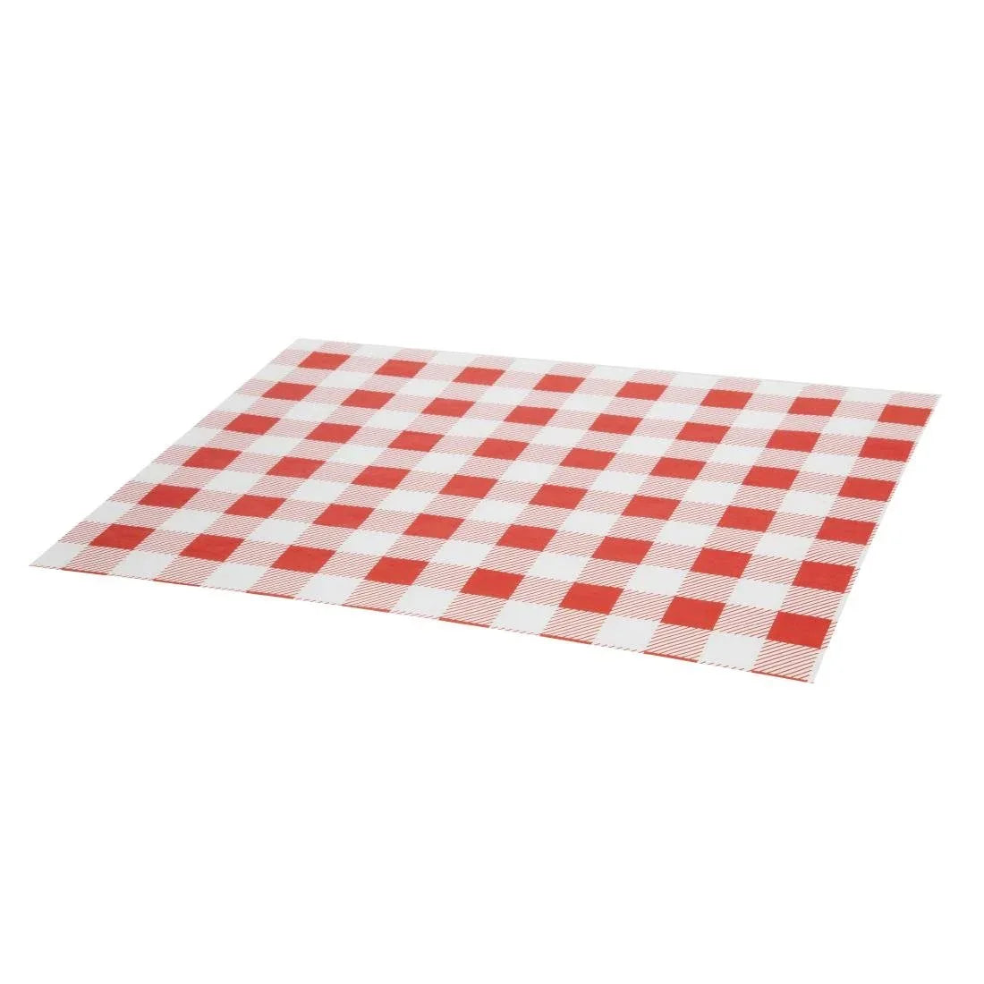 CL659 Greaseproof Paper Sheets Red Gingham 310 x 380mm (Pack of 200) - JD Catering Equipment Solutions Ltd