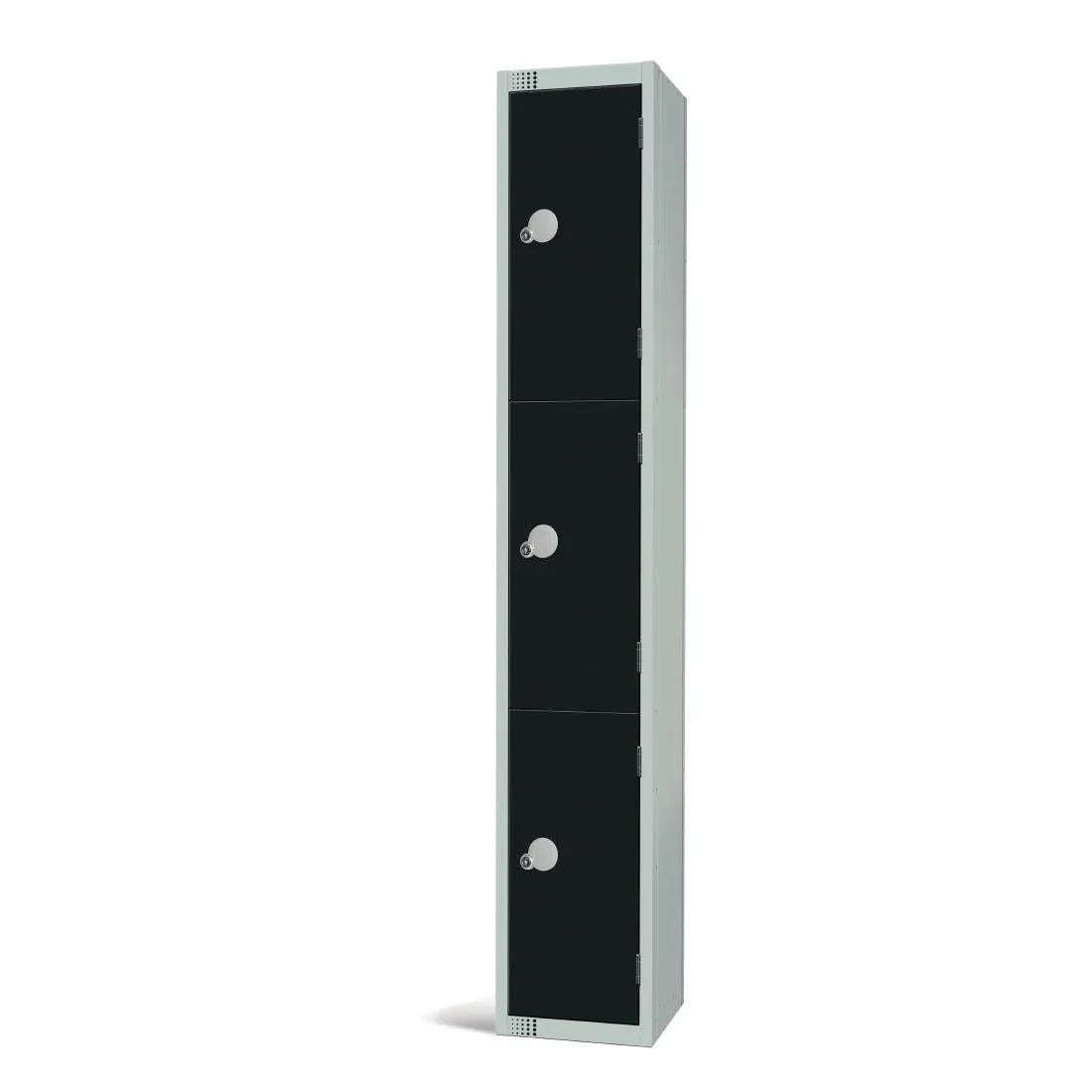 CN Elite Three Door Coin Return Locker Black - JD Catering Equipment Solutions Ltd