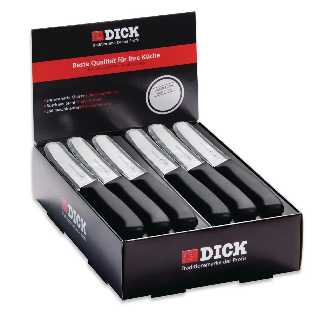 CN556 Dick Countertop 40 Piece Utility Knife Box Black - JD Catering Equipment Solutions Ltd