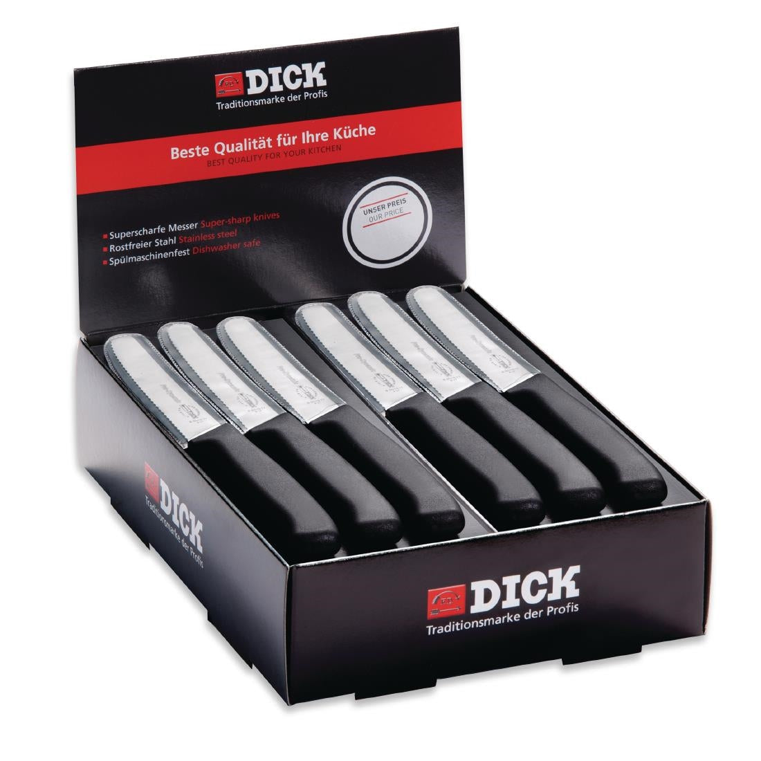 CN556 Dick Countertop 40 Piece Utility Knife Box Black JD Catering Equipment Solutions Ltd