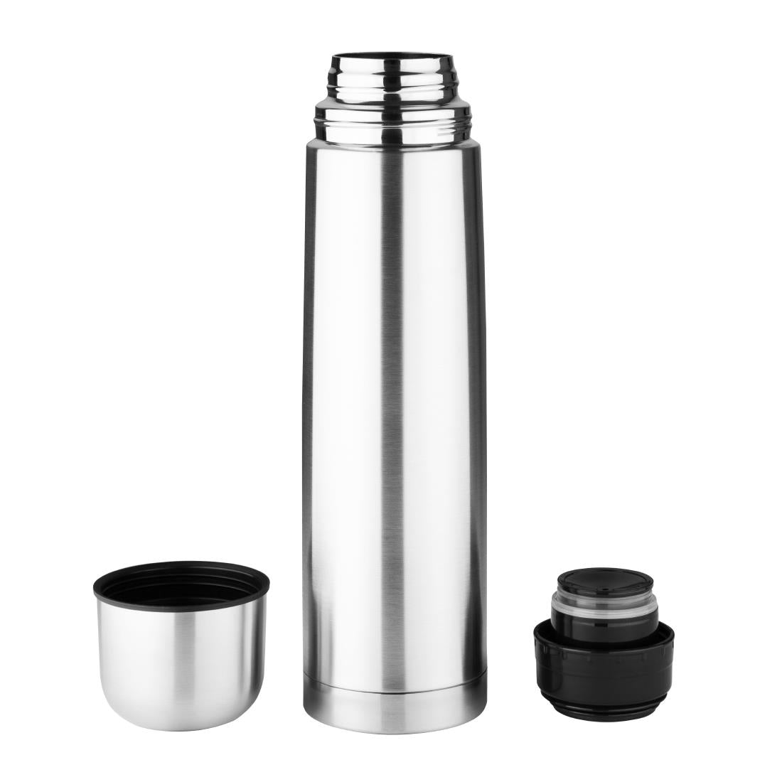 CN696 Olympia Vacuum Flask Stainless Steel 1Ltr JD Catering Equipment Solutions Ltd