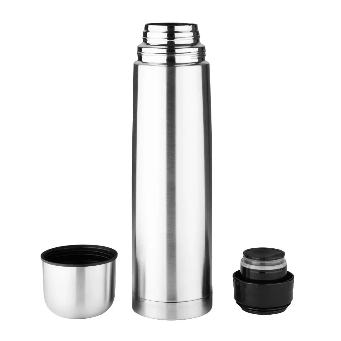 CN696 Olympia Vacuum Flask Stainless Steel 1Ltr - JD Catering Equipment Solutions Ltd