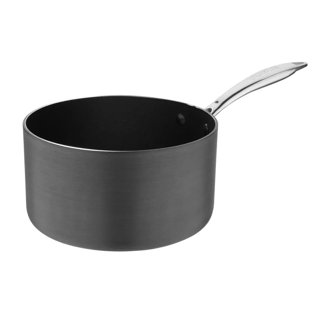 CP763 Vogue Anodised Aluminium Non Stick Sauce Pan 200mm - JD Catering Equipment Solutions Ltd