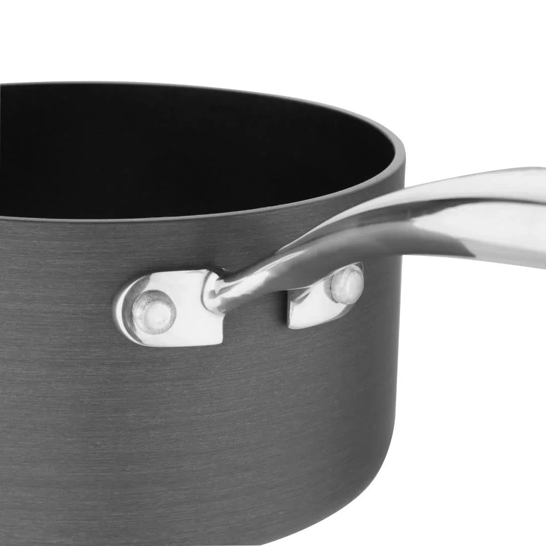 CP763 Vogue Anodised Aluminium Non Stick Sauce Pan 200mm - JD Catering Equipment Solutions Ltd