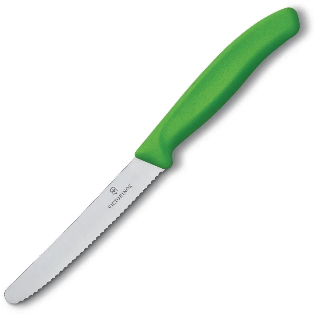CP843 Victorinox Tomato Knife Serrated Green 11cm - JD Catering Equipment Solutions Ltd