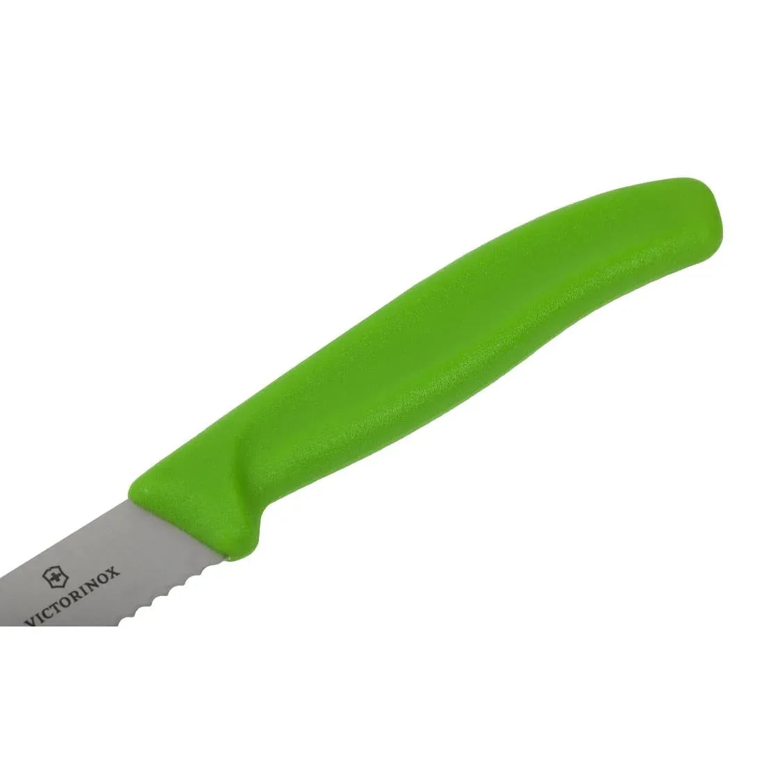 CP843 Victorinox Tomato Knife Serrated Green 11cm - JD Catering Equipment Solutions Ltd