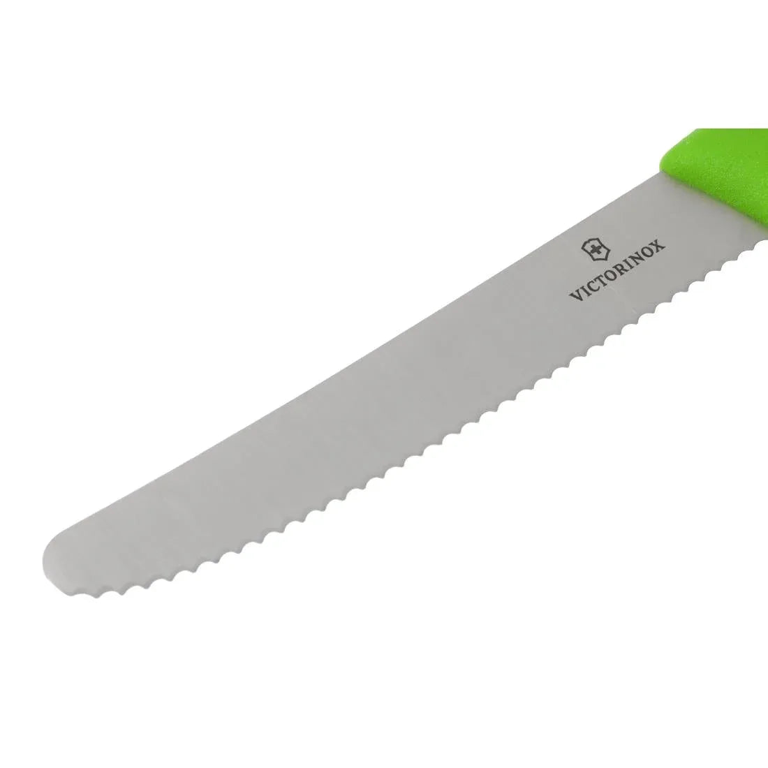 CP843 Victorinox Tomato Knife Serrated Green 11cm - JD Catering Equipment Solutions Ltd