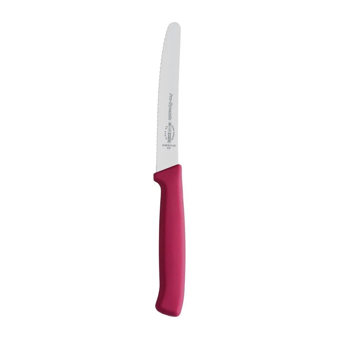 CR157 Dick Pro Dynamic Serrated Utility Knife Pink 11cm - JD Catering Equipment Solutions Ltd