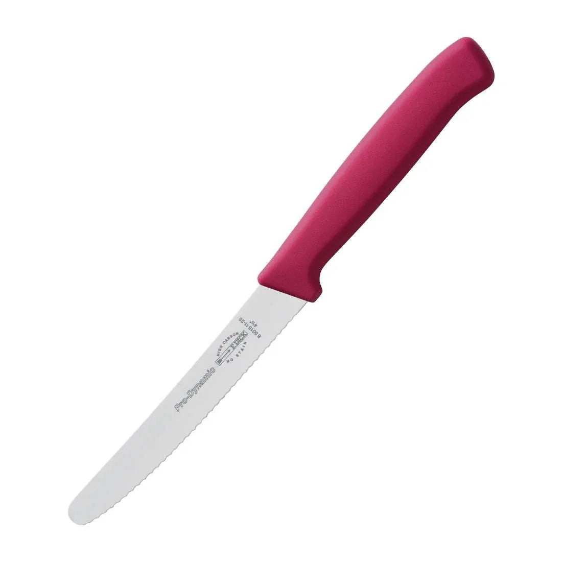 CR157 Dick Pro Dynamic Serrated Utility Knife Pink 11cm - JD Catering Equipment Solutions Ltd