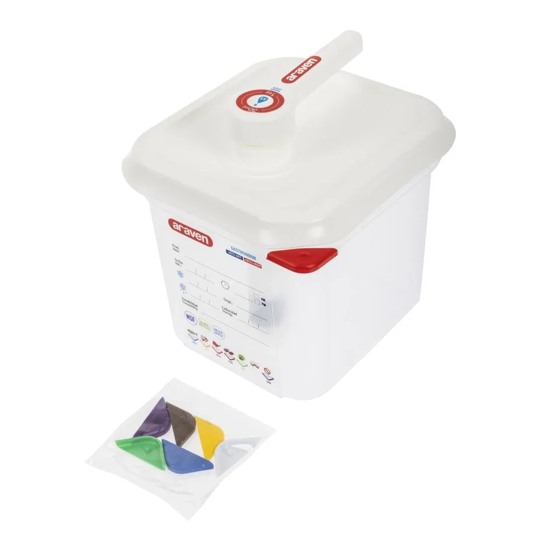 CR820 Araven Sauce Dispenser GN 1/6 Transparent 2.6Ltr - JD Catering Equipment Solutions Ltd