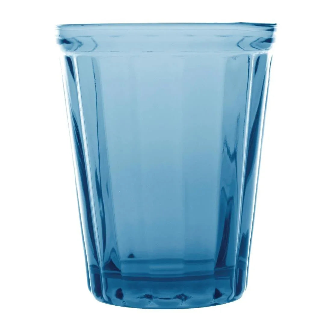 CR828 Olympia Cabot Panelled Glass Tumbler Blue 260ml (Pack of 6) - JD Catering Equipment Solutions Ltd