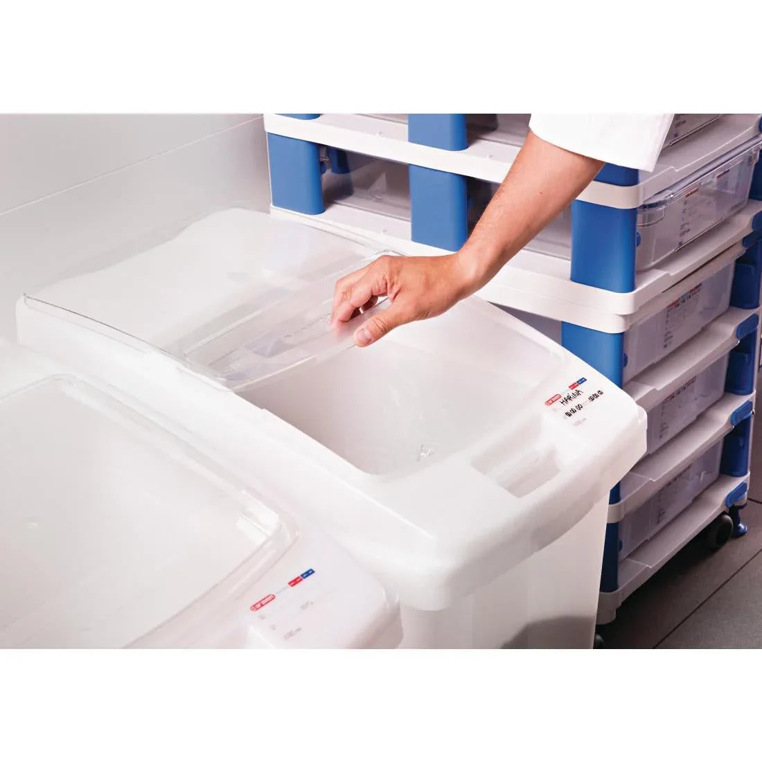 CR976 Araven Transparent Mobile Ingredient Bin 80Ltr - JD Catering Equipment Solutions Ltd