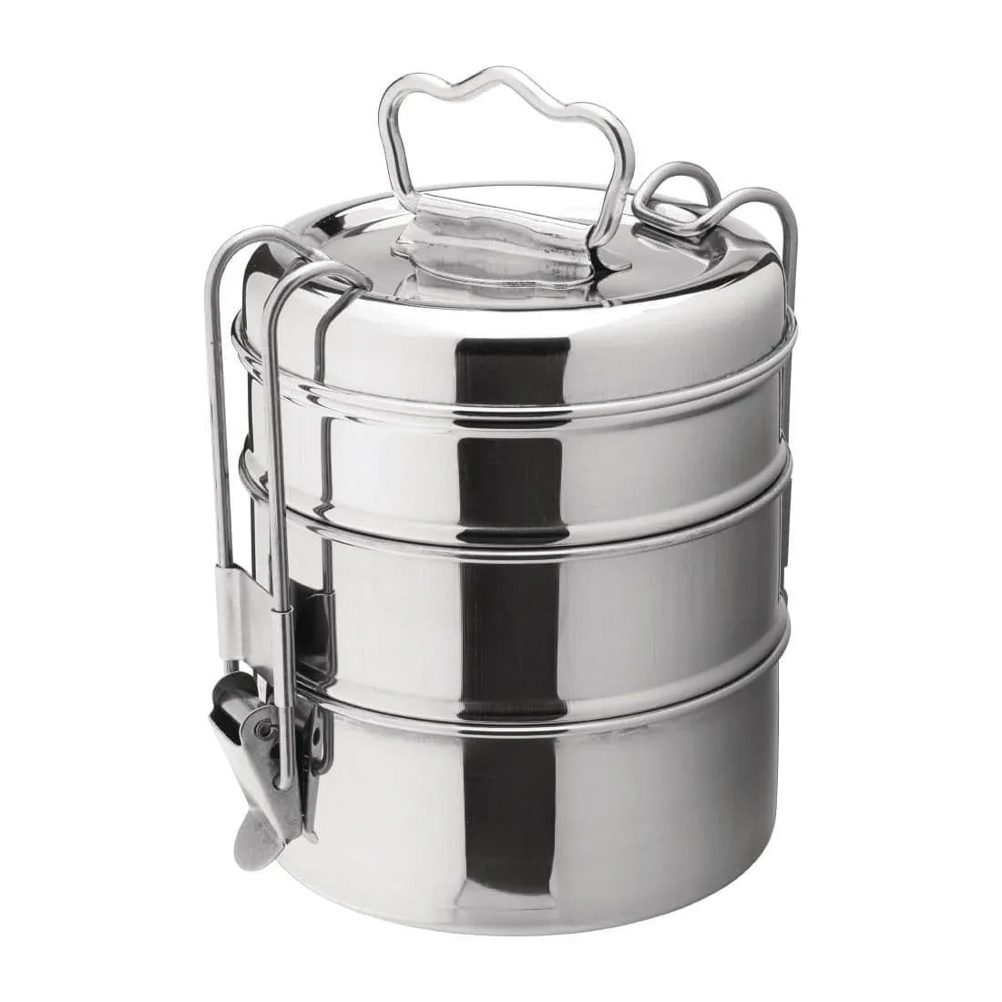 CS079 Utopia 3 Tier Tiffin Tin 115mm (Pack of 6) - JD Catering Equipment Solutions Ltd