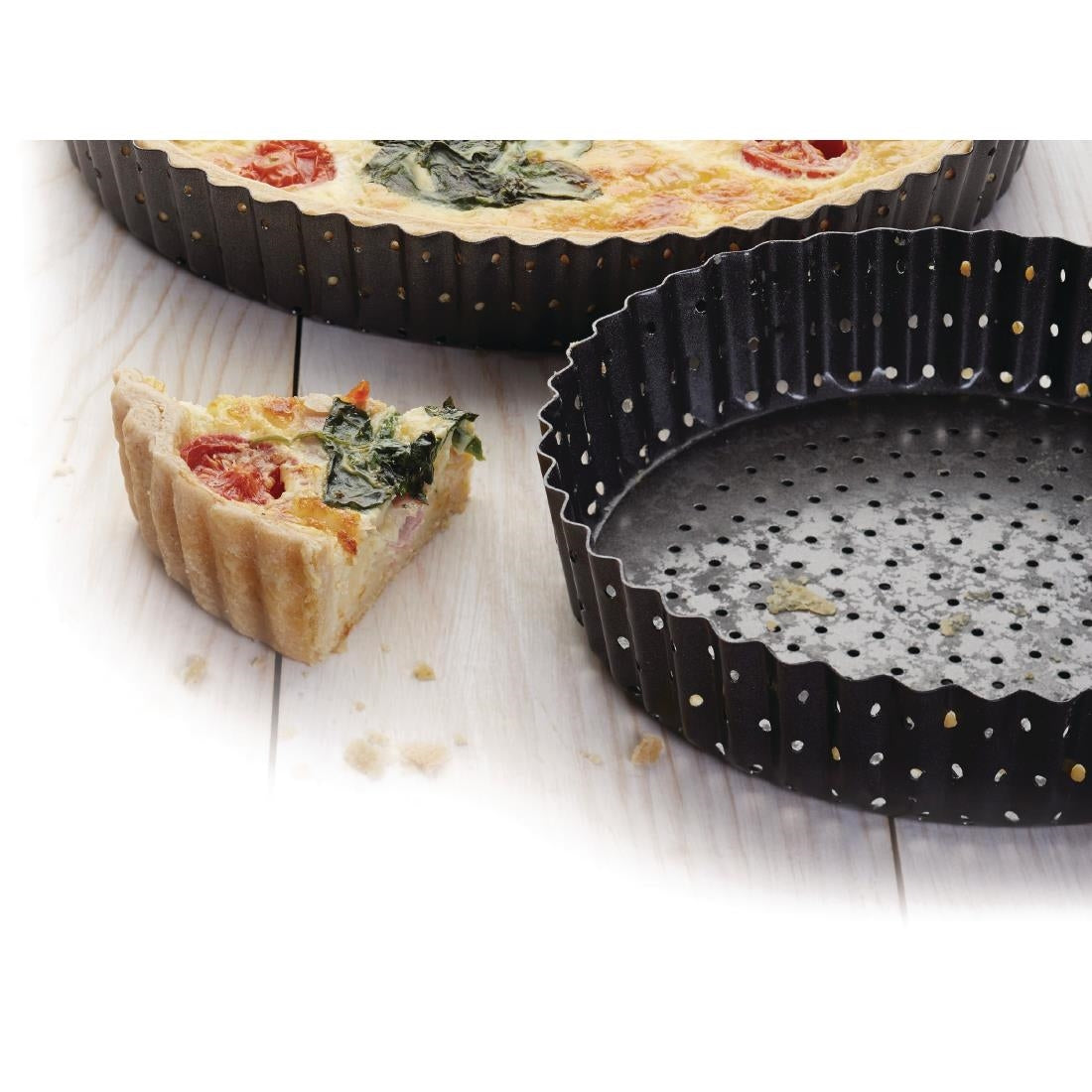 CS569 Masterclass Crusty Bake Quiche Tin 300mm JD Catering Equipment Solutions Ltd