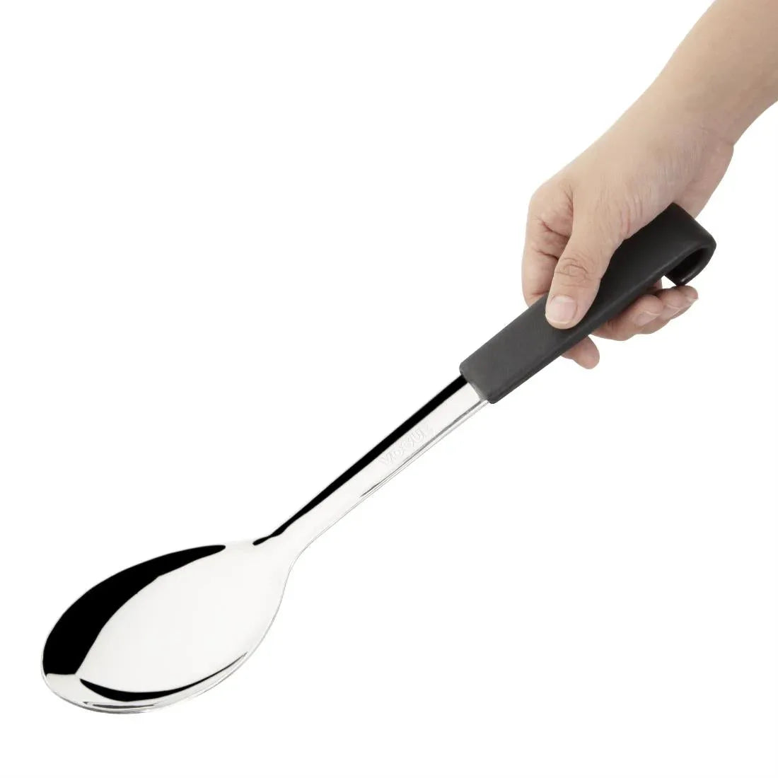 CS910 Vogue Black Handled Serving Spoon 340mm - JD Catering Equipment Solutions Ltd
