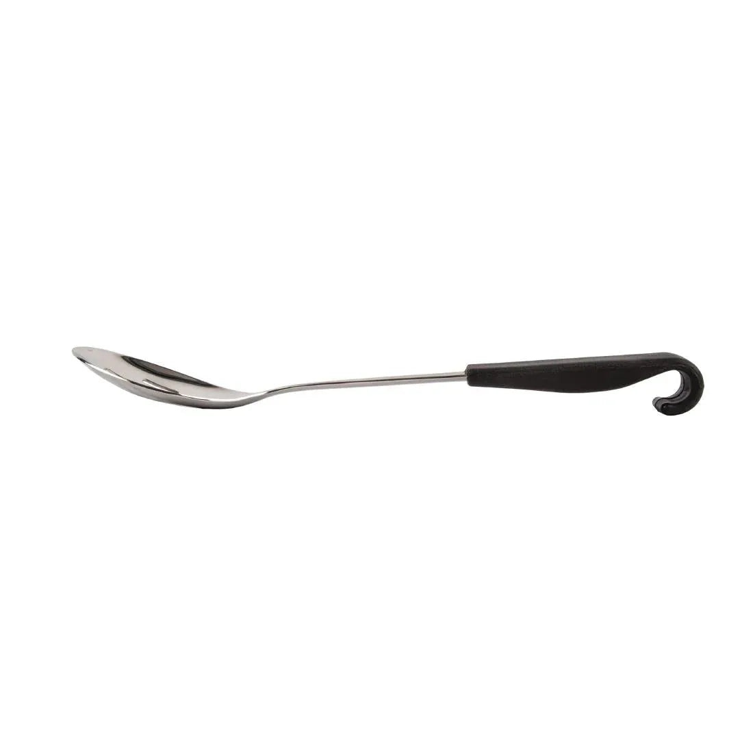 CS911 Vogue Slotted Serving Spoon Black Handle 340mm - JD Catering Equipment Solutions Ltd