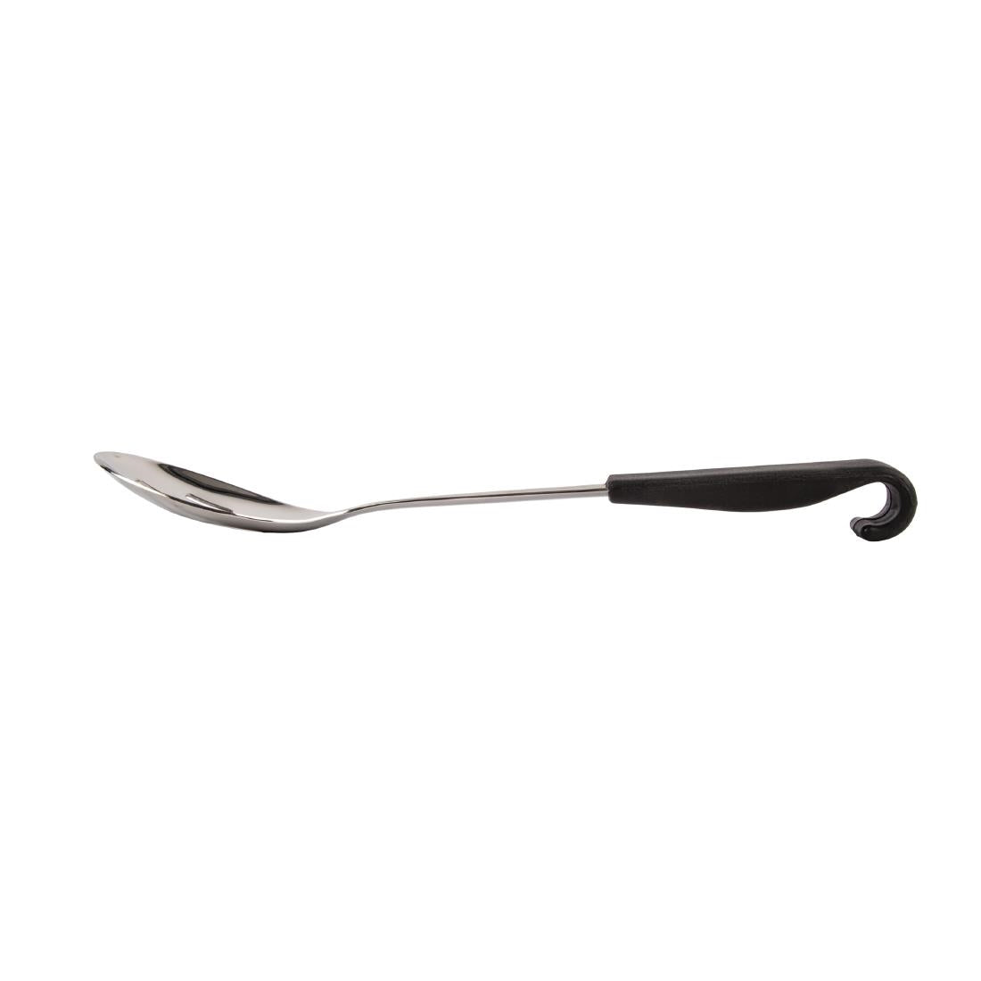 CS911 Vogue Slotted Serving Spoon Black Handle 340mm JD Catering Equipment Solutions Ltd