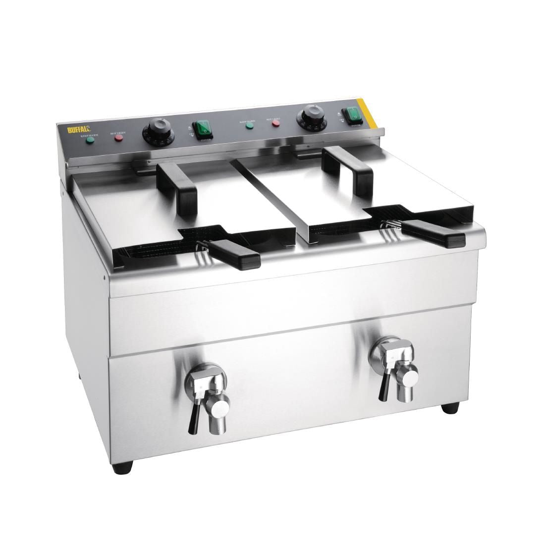 CT012 Buffalo Twin Tank Induction Fryer 2x3kW JD Catering Equipment Solutions Ltd