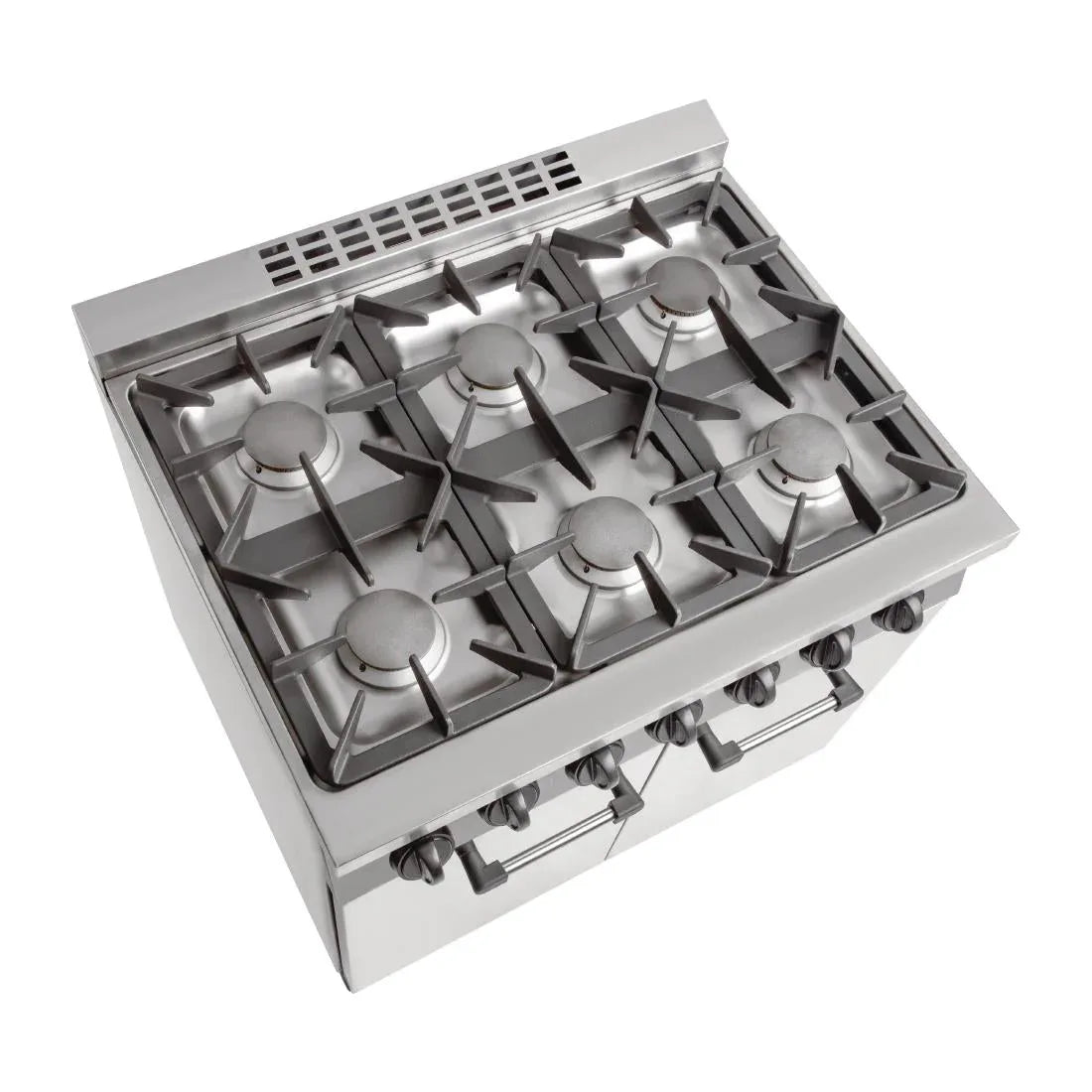 CT253 Buffalo 6 Burner Oven Range with Castors - JD Catering Equipment Solutions Ltd