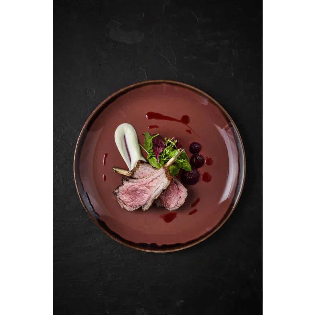 CU030 Dudson Harvest Plum Coupe Plate 11.25 inch Box 12 - JD Catering Equipment Solutions Ltd