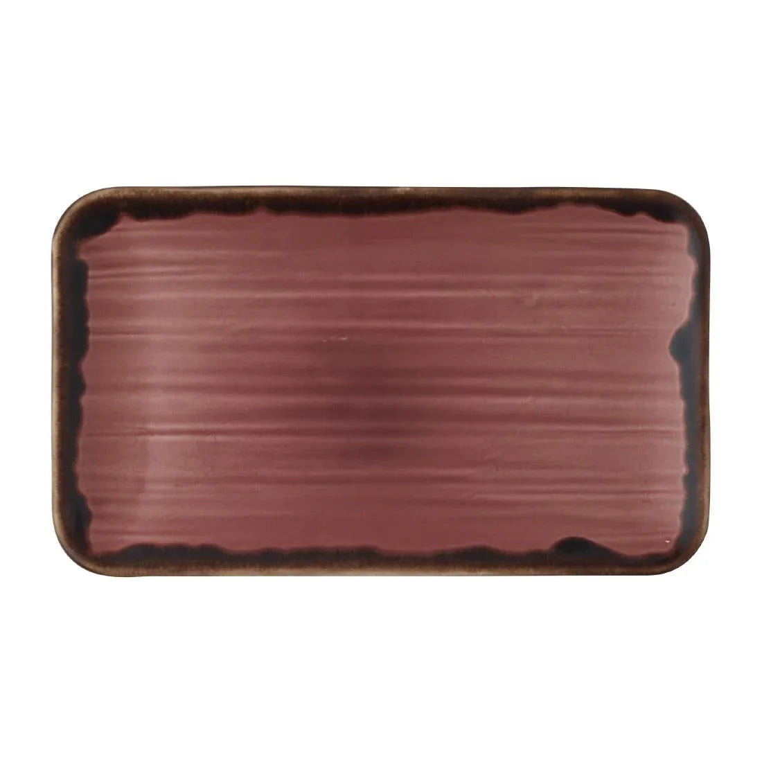 CU036 Dudson Harvest Plum Organic Rectangular Plate 10.6X6.3 inch Box 12 - JD Catering Equipment Solutions Ltd