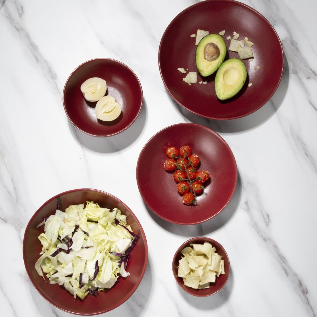 CU121 Olympia Build A Bowl Red Deep Bowl - 155x70mm (Box 6) JD Catering Equipment Solutions Ltd