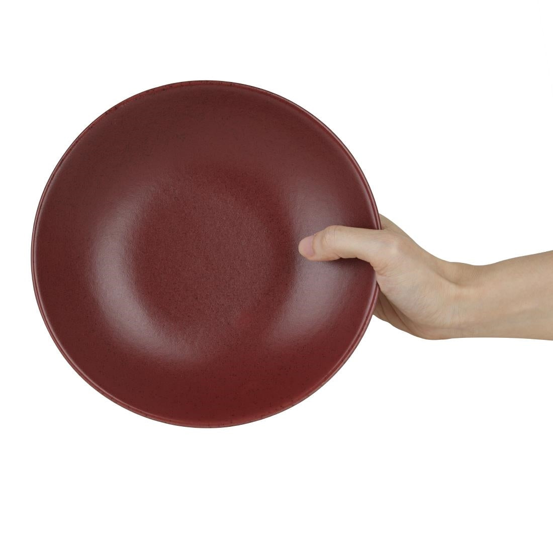 CU123 Olympia Build A Bowl Red Flat Bowl - 195x45mm (Box 6) JD Catering Equipment Solutions Ltd