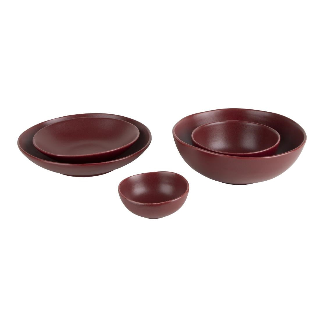 CU124 Olympia Build A Bowl Red Flat Bowl - 250x45mm (Box 4) JD Catering Equipment Solutions Ltd
