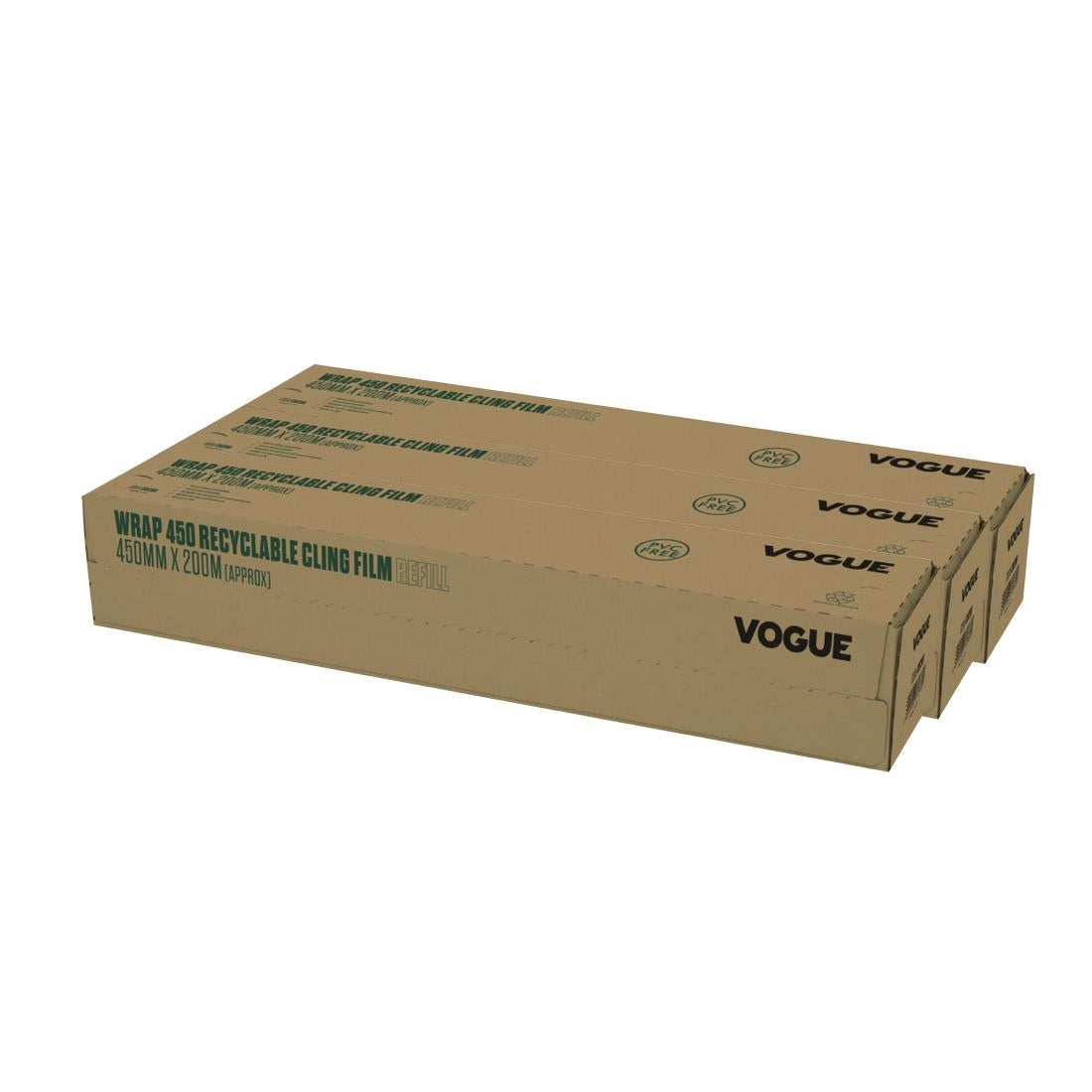 CU258 Vogue Wrap450 Eco Cling Film Refill (Pack of 3) JD Catering Equipment Solutions Ltd
