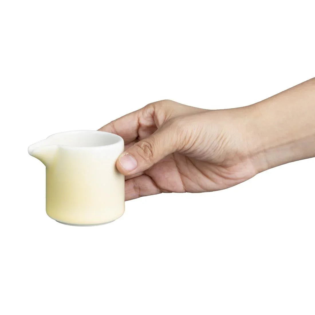 CU420 Olympia Fondant Milk Jug Lemon - 85.5ml 2.9fl oz (Box 12) - JD Catering Equipment Solutions Ltd